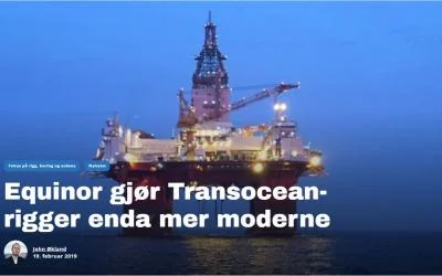 Equinor gjør Transocean-rigger enda mer moderne